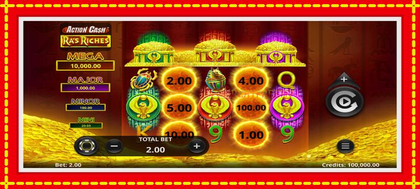 Slot machine Action Cash Ras Riches with access to free game online, picture 2