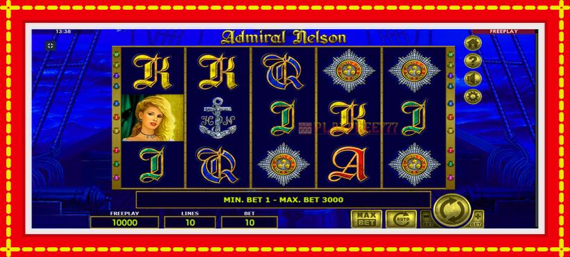 Slot machine Admiral Nelson with access to free game online, picture 1