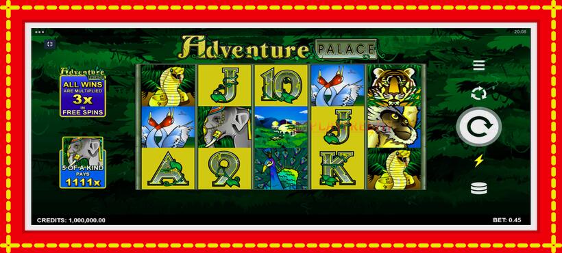 Slot machine Adventure Palace with access to free game online, picture 1