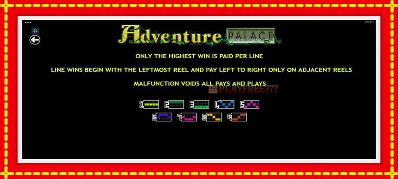 Slot machine Adventure Palace with access to free game online, picture 6