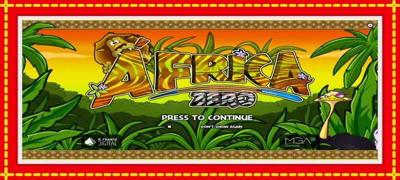 Slot machine Africa Zero with access to free game online, picture 1