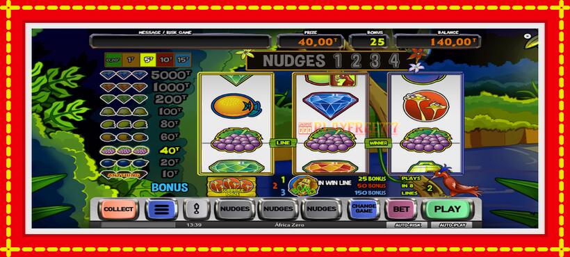 Slot machine Africa Zero with access to free game online, picture 4