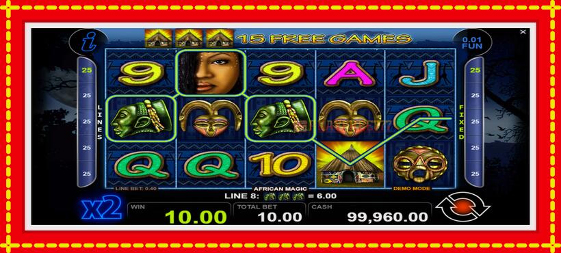 Slot machine African Magic with access to free game online, picture 2