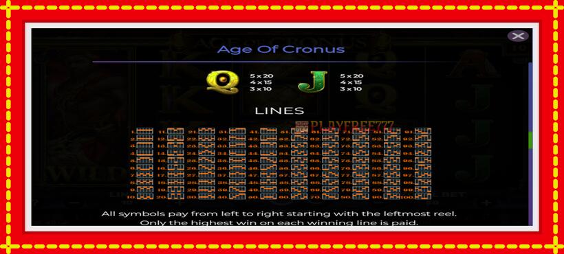 Slot machine Age of Cronus with access to free game online, picture 7