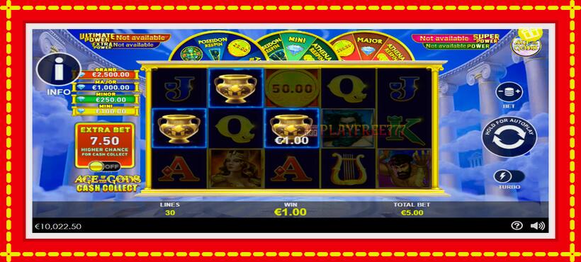 Slot machine Age of the Gods Cash Collect with access to free game online, picture 3