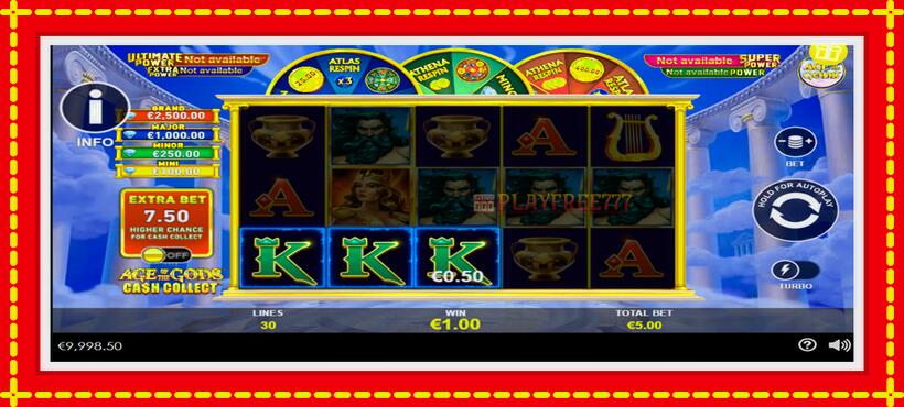 Slot machine Age of the Gods Cash Collect with access to free game online, picture 4