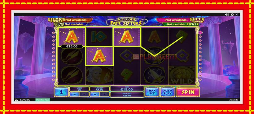 Slot machine Age of the Gods Fate Sisters with access to free game online, picture 2