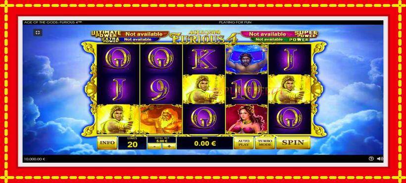 Slot machine Age of the Gods Furious Four with access to free game online, picture 2