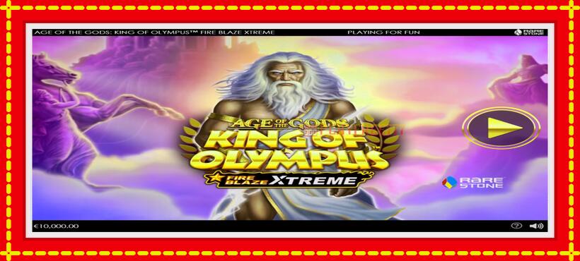 Slot machine Age of the Gods: King of Olympus Fire Blaze Xtreme with access to free game online, picture 1