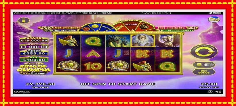 Slot machine Age of the Gods: King of Olympus Fire Blaze Xtreme with access to free game online, picture 2