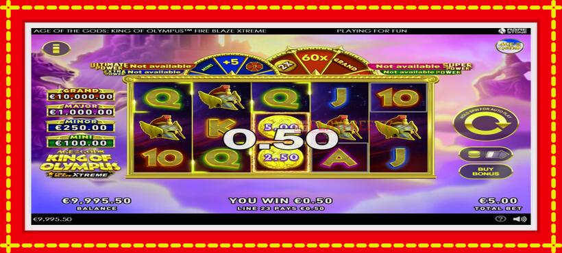 Slot machine Age of the Gods: King of Olympus Fire Blaze Xtreme with access to free game online, picture 3