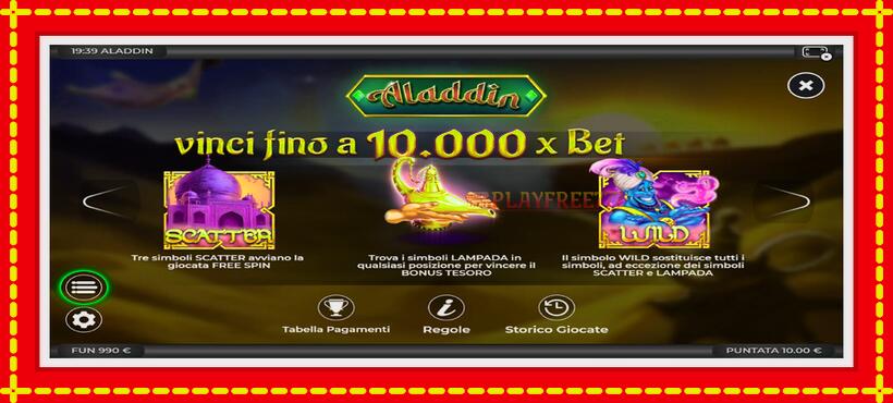 Slot machine Aladdin with access to free game online, picture 5