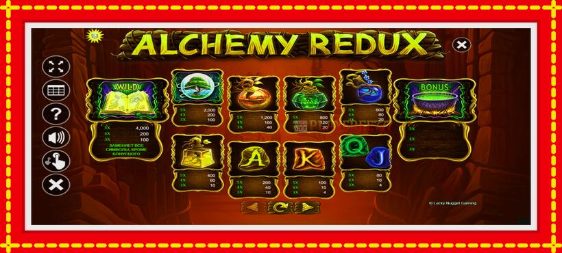 Slot machine Alchemy Redux with access to free game online, picture 6