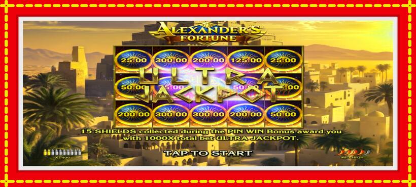 Slot machine Alexanders Fortune with access to free game online, picture 1