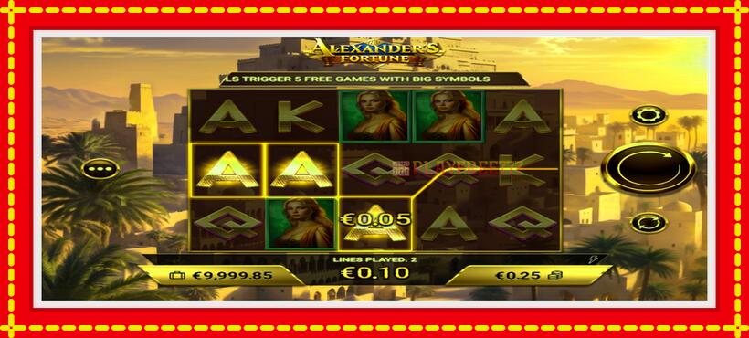 Slot machine Alexanders Fortune with access to free game online, picture 3