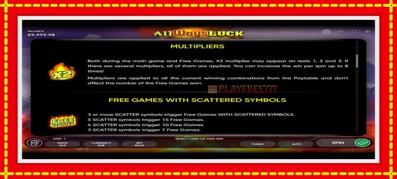 Slot machine All Ways Luck with access to free game online, picture 5