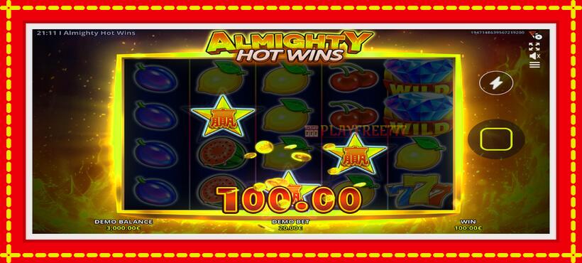 Slot machine Almighty Hot Wins with access to free game online, picture 3