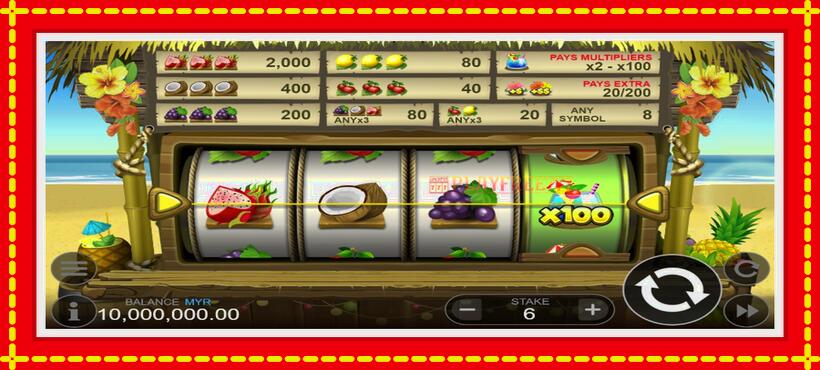 Slot machine Aloha Fruit Punch with access to free game online, picture 1