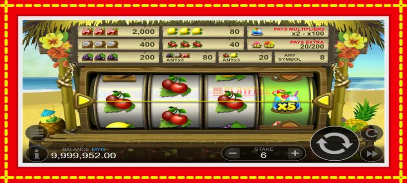 Slot machine Aloha Fruit Punch with access to free game online, picture 2