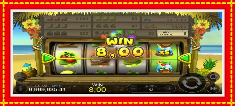 Slot machine Aloha Fruit Punch with access to free game online, picture 3