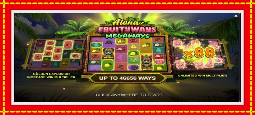 Slot machine Aloha! Fruityways with access to free game online, picture 1