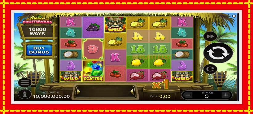 Slot machine Aloha! Fruityways with access to free game online, picture 2