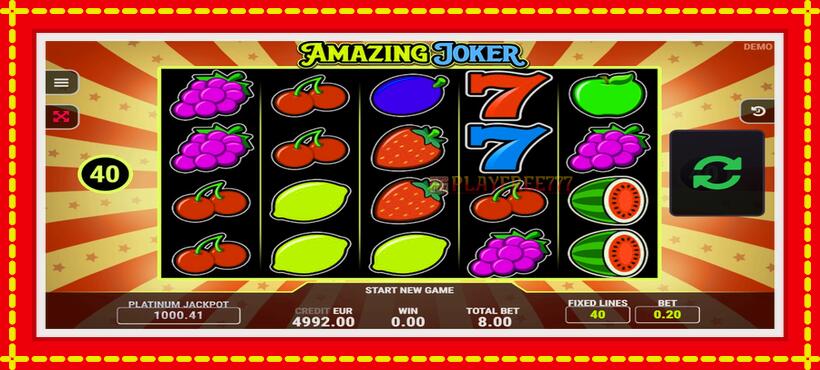 Slot machine Amazing Joker with access to free game online, picture 1