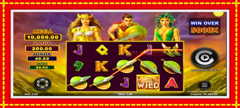 Slot machine Amazing Legends Perseus with access to free game online, picture 5