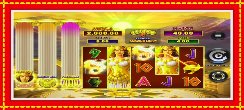 Slot machine Amazing Link Athena with access to free game online, picture 3