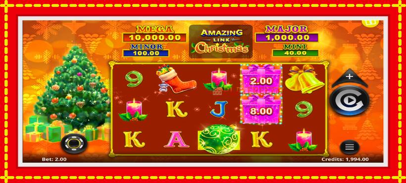 Slot machine Amazing Link Christmas with access to free game online, picture 2