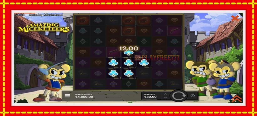 Slot machine Amazing Miceketeers with access to free game online, picture 3