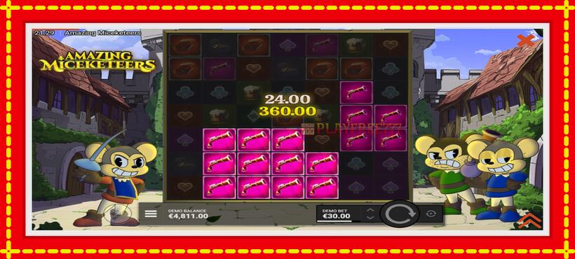 Slot machine Amazing Miceketeers with access to free game online, picture 4