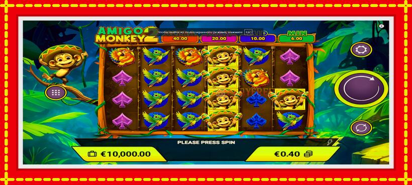 Slot machine Amigo Monkey 2 with access to free game online, picture 1