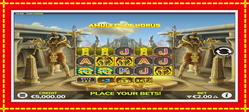 Slot machine Amulets of Horus with access to free game online, picture 2