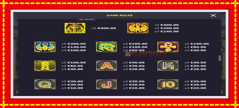 Slot machine Amulets of Horus with access to free game online, picture 4