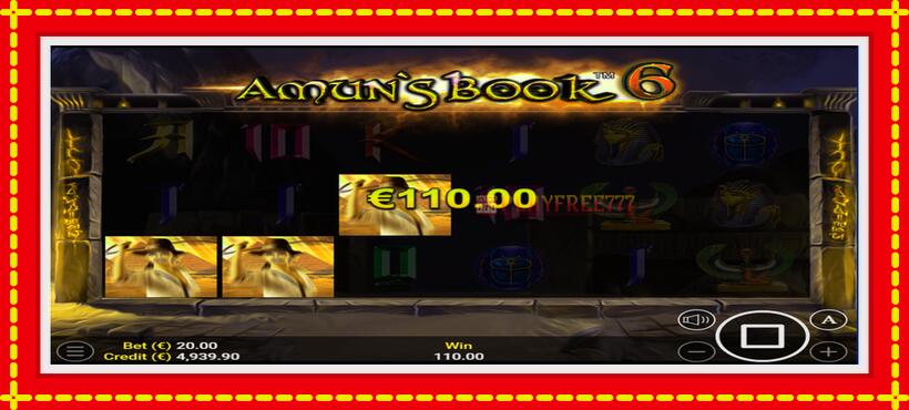 Slot machine Amuns Book 6 with access to free game online, picture 2