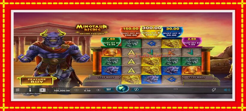 Slot machine Ancient Fortunes Minotaur Rising with access to free game online, picture 1