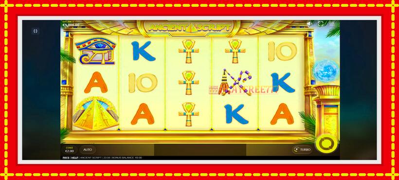 Slot machine Ancient Script with access to free game online, picture 4