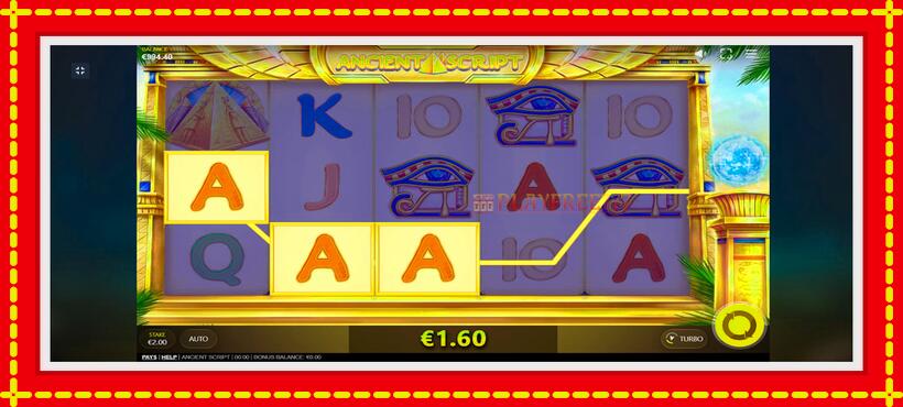 Slot machine Ancient Script with access to free game online, picture 6