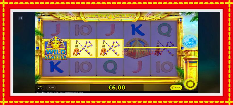 Slot machine Ancient Script with access to free game online, picture 7