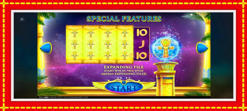 Slot machine Ancient Script with access to free game online, picture 8