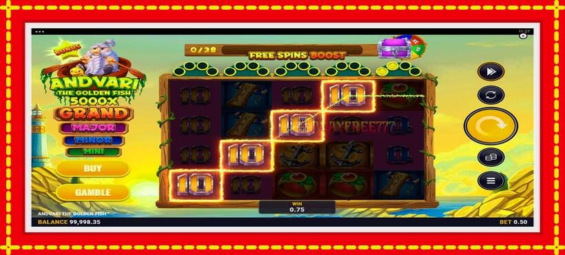 Slot machine Andvari The Golden Fish with access to free game online, picture 2