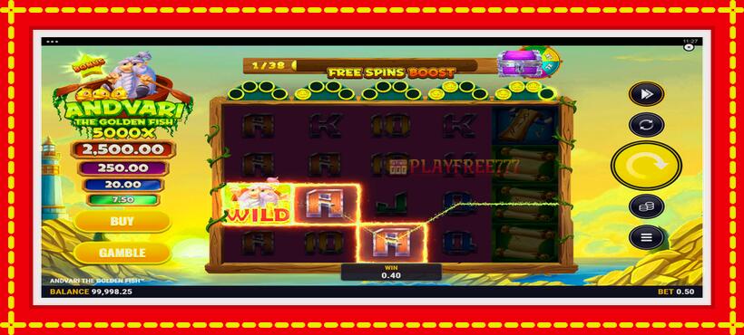 Slot machine Andvari The Golden Fish with access to free game online, picture 3