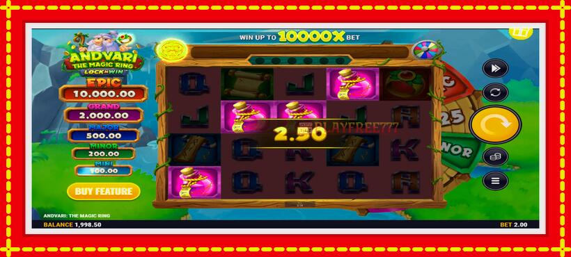 Slot machine Andvari: The Magic Ring with access to free game online, picture 3