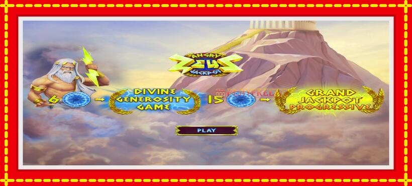 Slot machine Angry Zeus Jackpot with access to free game online, picture 1