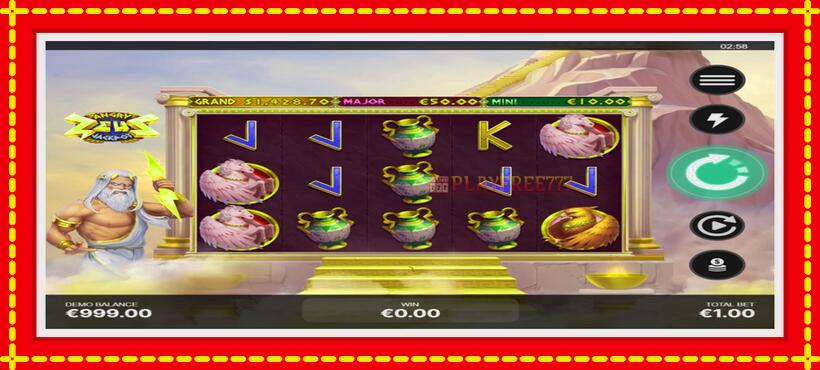 Slot machine Angry Zeus Jackpot with access to free game online, picture 2