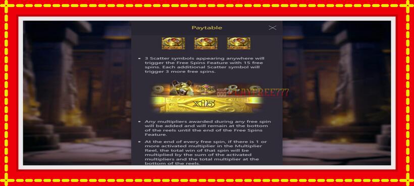 Slot machine Anubis Wrath with access to free game online, picture 6