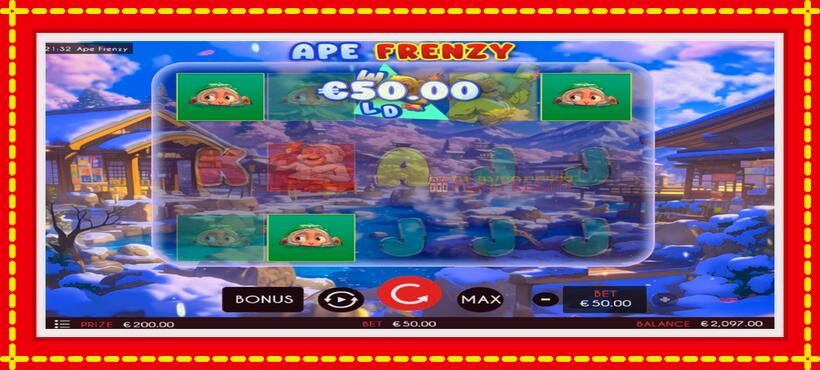 Slot machine Ape Frenzy with access to free game online, picture 3