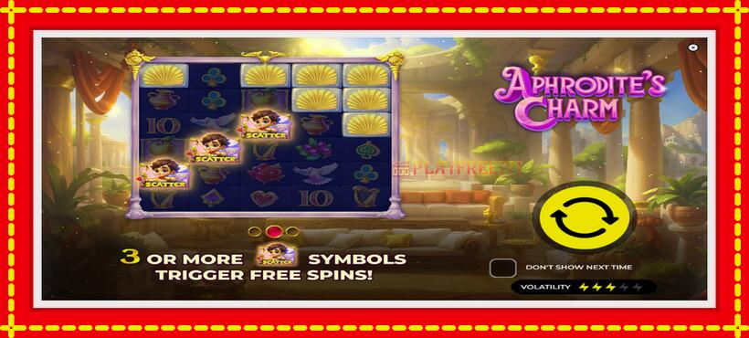 Slot machine Aphrodites Charm with access to free game online, picture 1