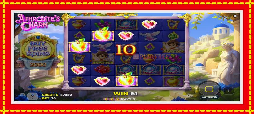 Slot machine Aphrodites Charm with access to free game online, picture 3